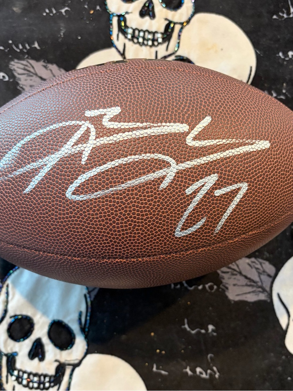 Brandon Jacobs Signed Full size Wilson Football New York Giants SB RB